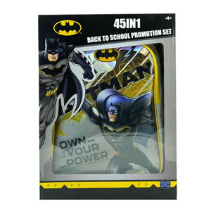 ست 45 در 1 کوله پشتی 40 سانتی بتمن Batman مدل Rainbow Max - Backpack - Promotion Items 45 in 1 - The Batman _کیف مدرسه